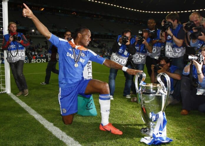 Drogba in the UEFA Champions League Final