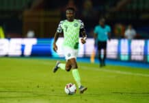 Ahmed Musa in action for Nigeria