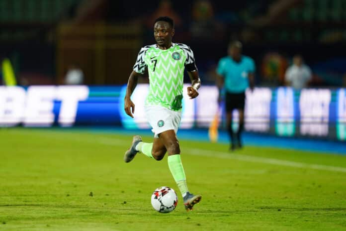 Ahmed Musa in action for Nigeria