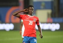 Gambia striker Adama Bojang