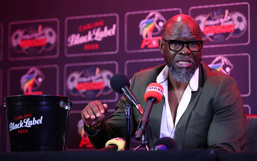 Steve Komphela, coach of Swallows in a press conference